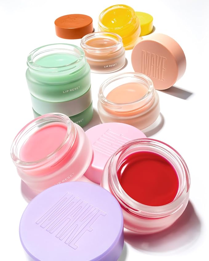 MAKE Beauty Lip Reset Overnight Lip Mask. Nourishing, Hydrating Treatment for Dry, Flaky. Plumps, Softens, and Smooths. Mystic Mint Flavor