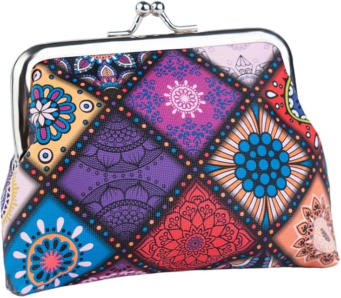 CONCISE Coin Purse Vintage Bag Lock Wallet Buckle Kiss Lock change purse leather coin purse change holder wallet coin