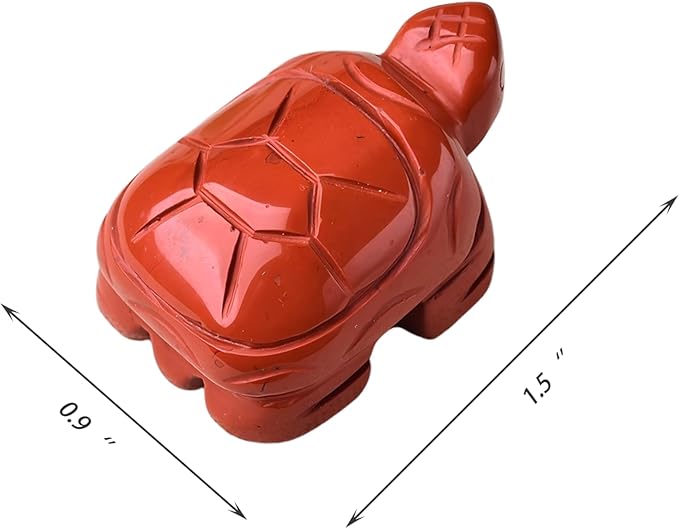 Sea Turtle Gifts for Women Men, Birthday Graduation Gifts, Crystal Turtle Gift Set Emotional Support Stone with Cheer Up Card for Stress Relief Positive Energy-Red Jasper