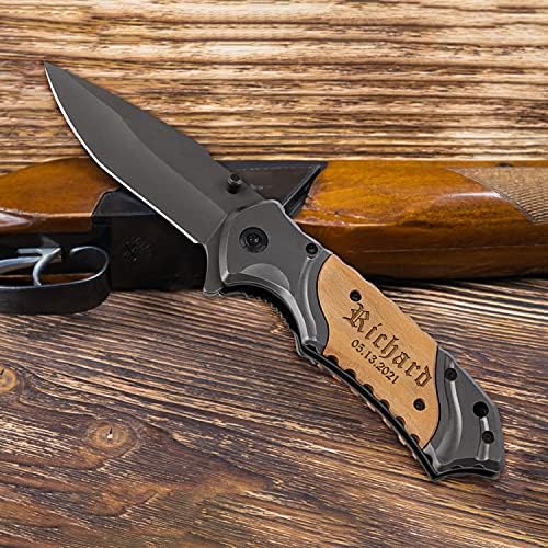 Custom Pocket Knife For Men, Gifts For Men, Personalized Engraved Knife With Box, Husband Boyfriend Gift For Christmas Anniversary Valentines Day Wedding Birthday (Various Designs) - Image 5