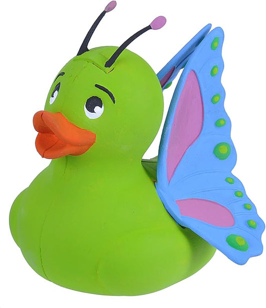Wild Republic Rubber Duck, Butterfly, Gift for Kids, Great Gift for Kids and Adults, 4 inches