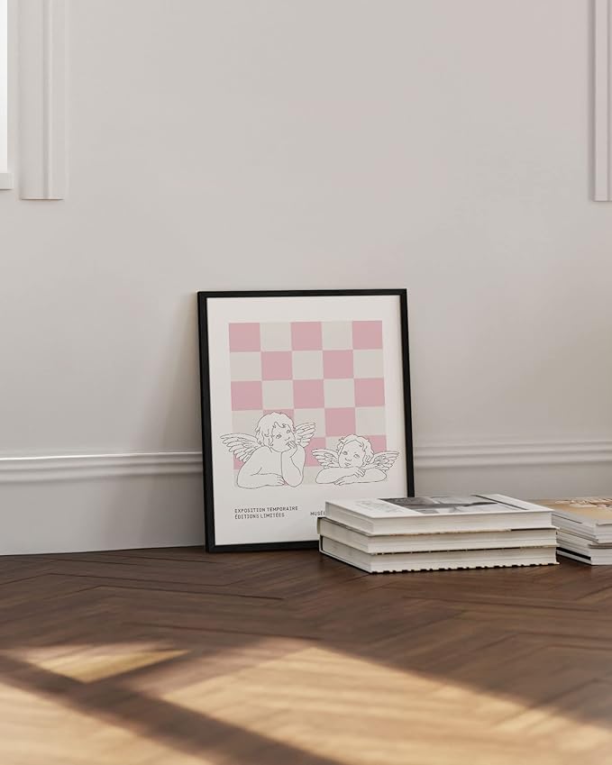 HAUS AND HUES Pink Wall Art – Danish Pastel Aesthetic Posters, Trendy Room Decor, Cute Pink Posters, Cool Wall Art (Unframed, 16x20)