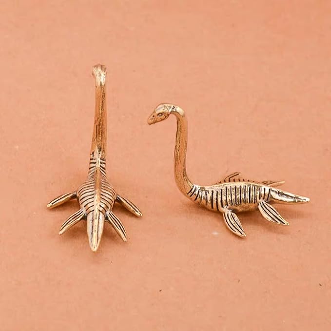 Brass Animals Figurine Decorative,Solid Copper Decorations,Metal Statue,Solid Brass Loch Ness Monster Figurine-Miniature Vintage Decor Ornament,Miniature Chicken Statues for Home Decor