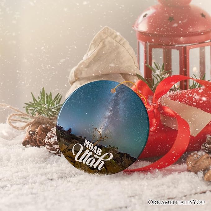 Breathtaking Desert Town Moab Ornament, Utah Nature and Landscapes Travel Souvenir (Version 1)