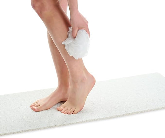 Non Slip Bathtub Mat Shower Mat for Tub - Loofah Bath Mats for Bathroom - 40x16 Bathtub Floor Mat - Textured Anti Slip Bath Mat Without Suction Cups - Secure Mat for Wet Areas (40x16 Aqua Green)
