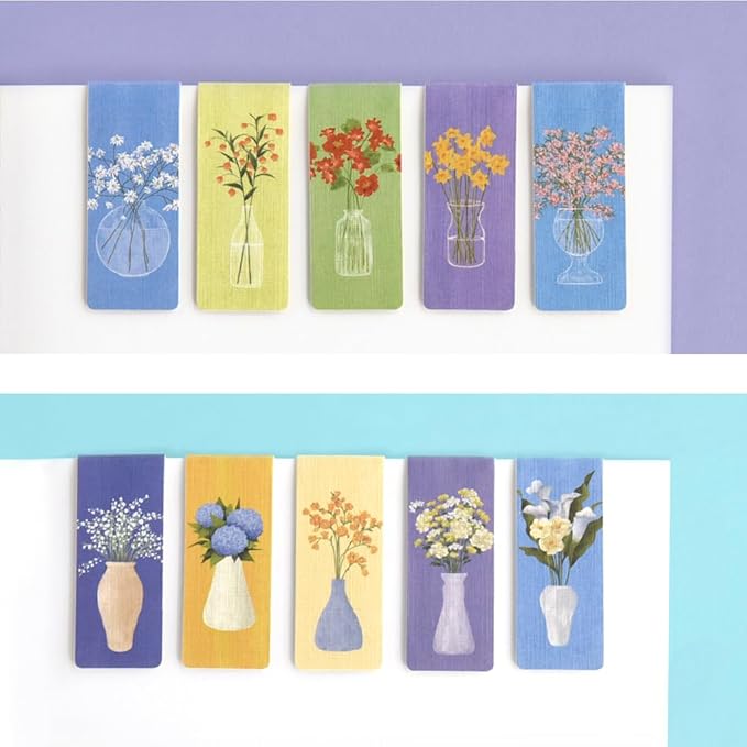 Magnetic Bookmarks Set - A (Olivia's Flowers ver.1 + ver.2)