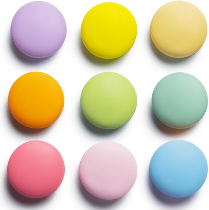 16/9-Piece Cute Colorful Fridge Magnets – Glossy & Matte Finish Refrigerator Magnets for Whiteboard, Locker, Kitchen, Office – Strong Decorative Magnetic Stickers (9 Colors, Multi-Pack)