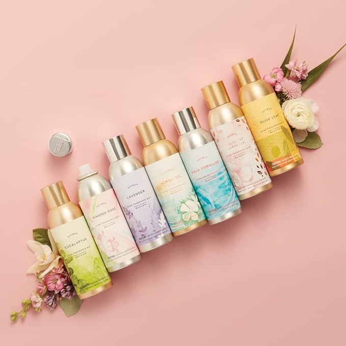 Thymes Home Fragrance Mist – Room Air Fresheners for Home Long Lasting – Air Freshener Spray – Premium Home Fragrance – Floral Notes of Rose, Peony, & Silken Vanilla (Kimono Rose, 3 oz)