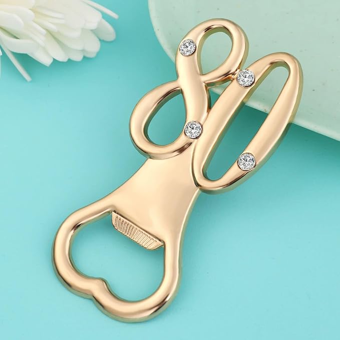 24 pcs gold themed 80th birthday bottle openers favored for anniversary wedding party gifts, 80th birthday party souvenirs or party decorations (Gold, 80 style)