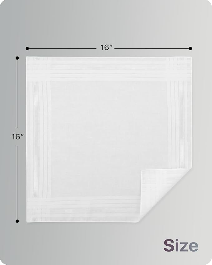 Umo Lorenzo Pocket Square Handkerchiefs for Men Soft 100% Cotton Hankies