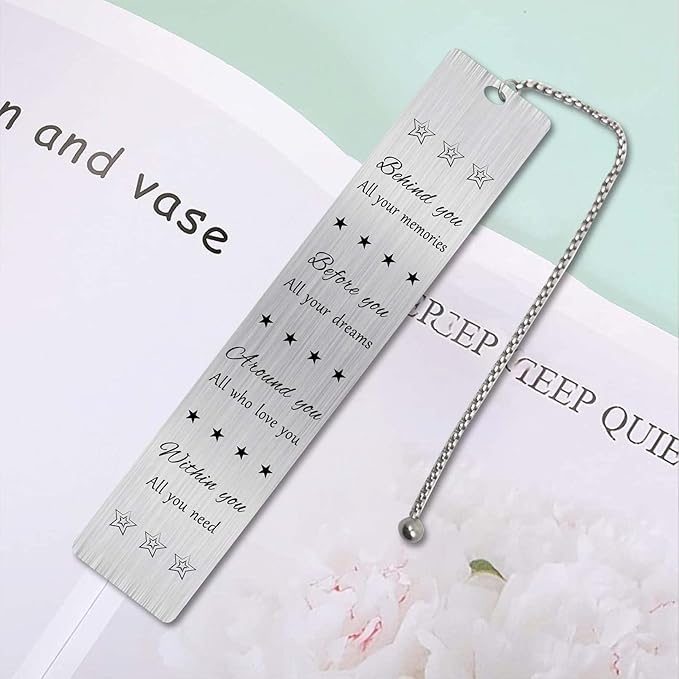 Jzxwan Happy Birthday Gifts for Boys Girls, Birthday Bookmark for Him Her Men, Behind You All Your Memories Gift