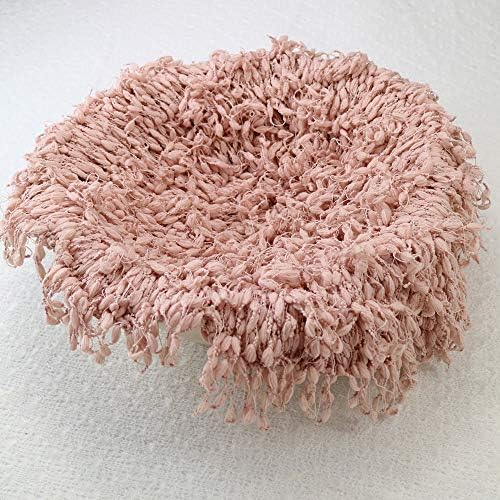 D&J DON&JUDY Hand Crochet Round Blanket with Fringe Newborn Photography Props Newborn Photography Basket Stuffer Filler Mat - Image 5