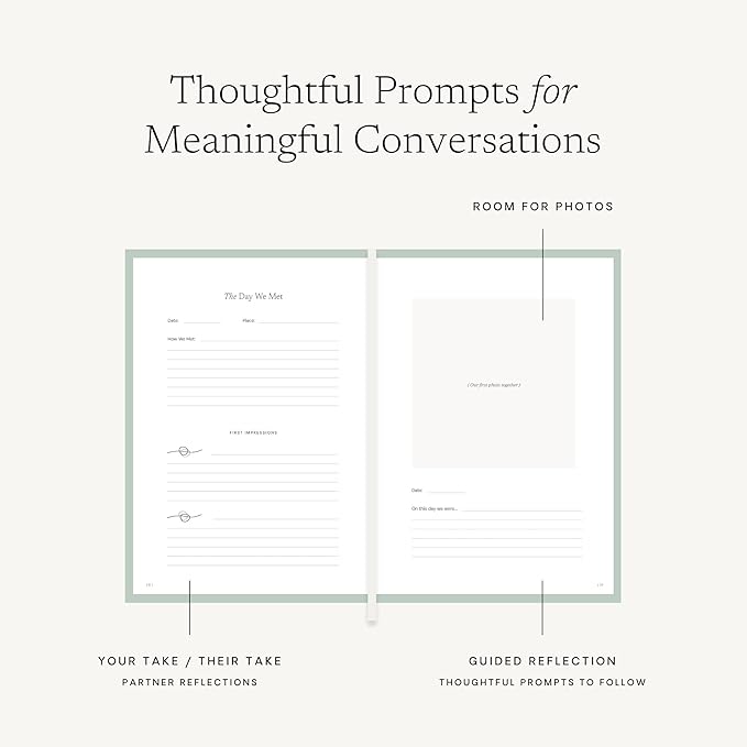 Anniversary Journal: Memory-Focused Valentine’s Day Gift for Couples to Capture the Evolution of Your Love Story, Wedding Memory Book, Couples Journal, & Anniversary Scrapbook - Wedding Registry Gift & Paper