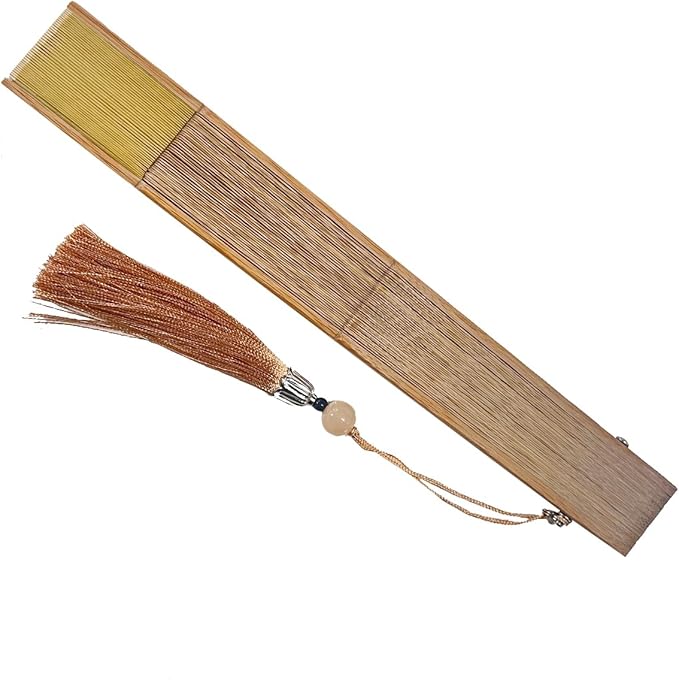 Hand Fan for Vintage Japanese Bamboo Silk Elegant for Dance Music Festival Wedding Church Decoration Party (The Great Wall, Medium)