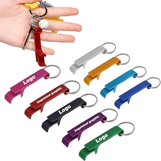 50 Pcs Bottle Openers, Soda Beverage Beer Bottle Opener Keychain,Small and Practical, Easy to Carry, for Kitchen/Wedding/Bar/Party