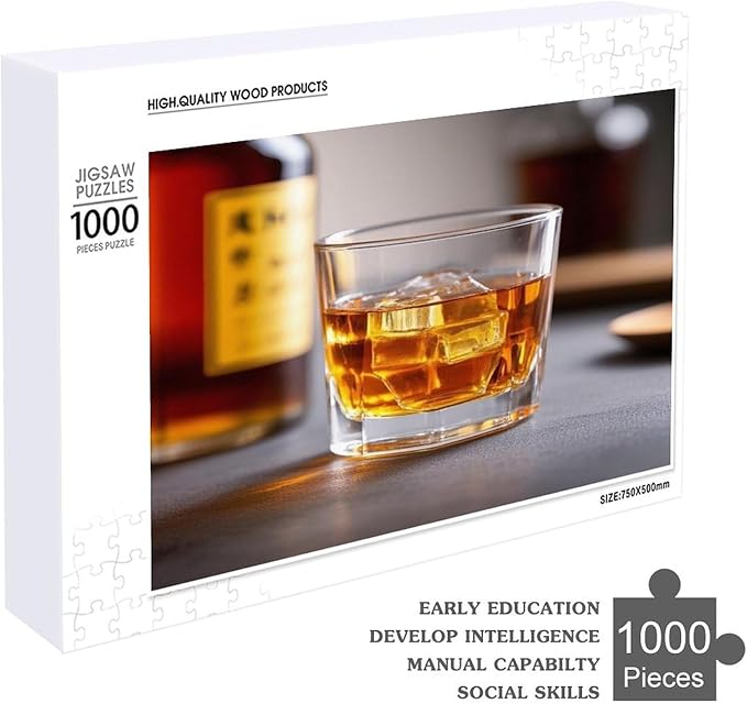 Liquor Alcohol Spirits Drink Whiskey - 1000 Piece Jigsaw Puzzles for Adults，Stress Relieving Game Props Positive Thinking Puzzles Party Entertainment Puzzles for Adults and Teens Toy