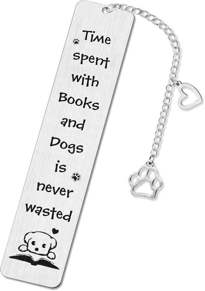 Dog Bookmark, Kaluofan Book Marks for Reading Women, Cute Bookmarks for Kids Book Lovers Dog Lovers, Dog Metal Bookmark for Bookworms Friends Teachers, School Home Office Reading Stationery