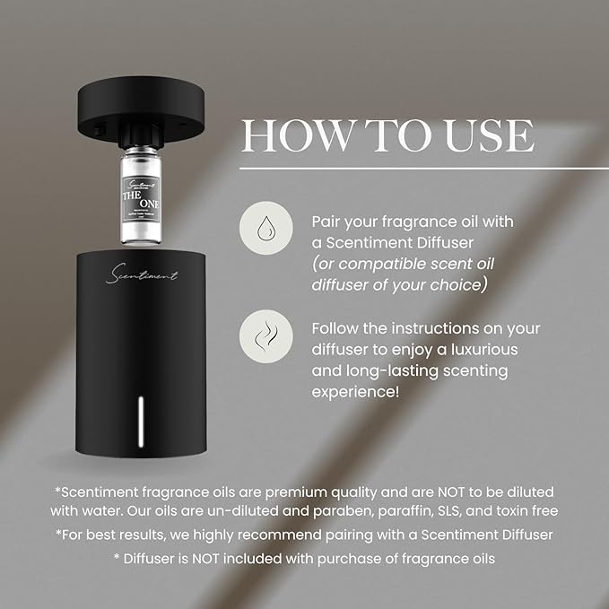Scentiment Diffuser Oil - Amalfi Coast | Aromatherapy Fragrance | Inspired by Luxury Five Star Hotels | Notes of Bergamot, Lemongrass, Jasmine, Lily, Magnolia & Koa Wood (120 mL)