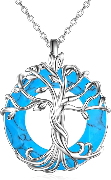 TOUPOP Tree of Life Necklace 925 Sterling Silver Family Tree Pendant Austrian Crystal Jewelry Valentines Day Birthday Gifts for Women Mom Wife Her