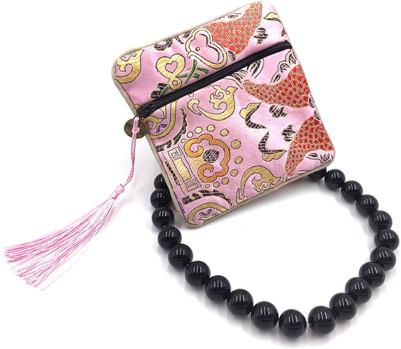24pc Chinese Silk Brocade Coin Purse Embroider Jewelry Bag Zipper Wallet Pouch