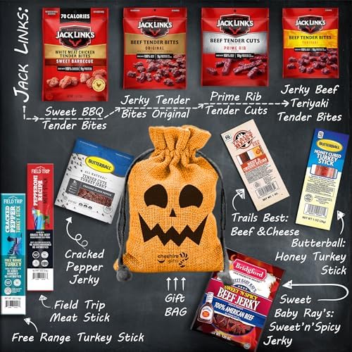 Beef Jerky Halloween Gifts Basket - Boo Basket With Spooky Basket Stuffers - Image 2