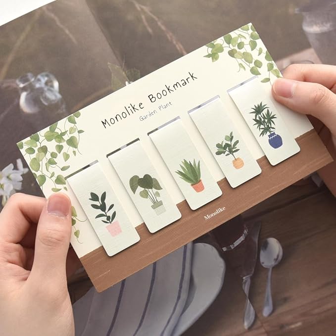 Monolike Magnetic Bookmarks Garden Plant, Set of 5
