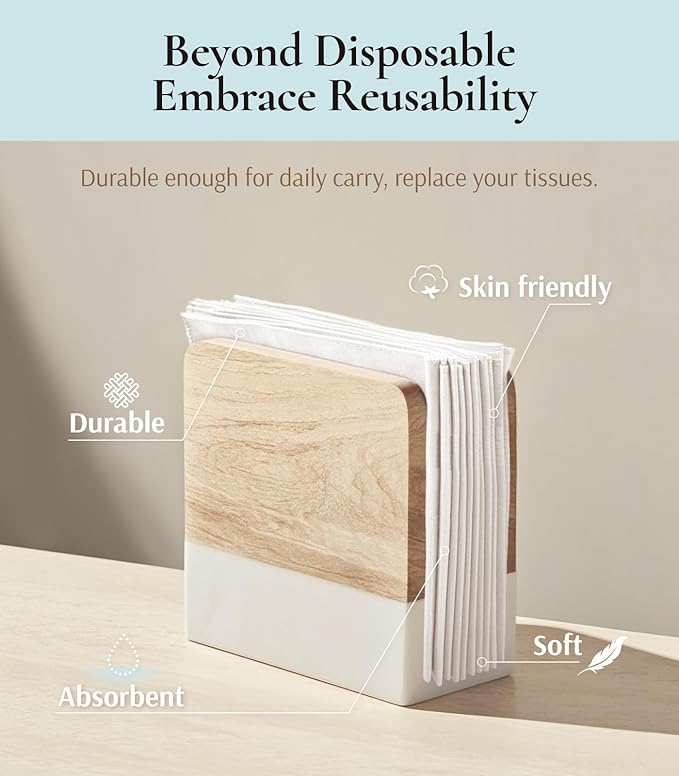Zenssia Men's Pure Cotton Handkerchiefs with Hem, Bulk Set Hankies