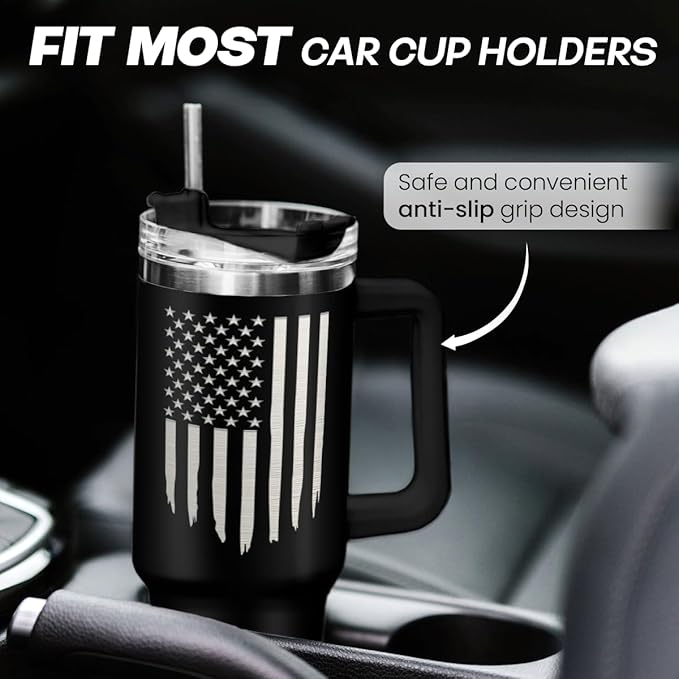 SANDJEST Retirement Gift for Men - 40oz Stainless Steel Insulated Coffee Tumbler with Lid & Straw, Gift Ideas for Boss Coworkers Fathers Husband, Christmas Birthday