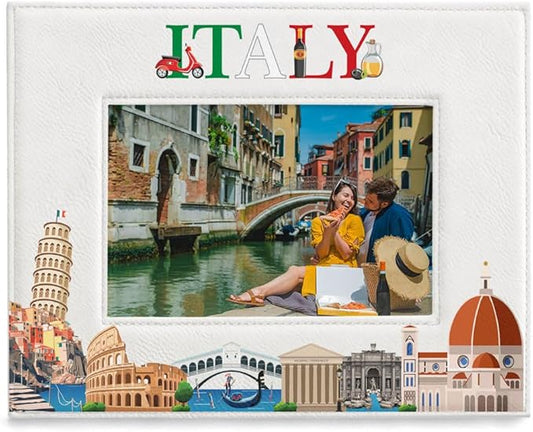 KATE POSH Italy Picture Frame, Family Vacation in Italy, Wedding Gift, Honeymoon Gift (5x7-Horizontal)