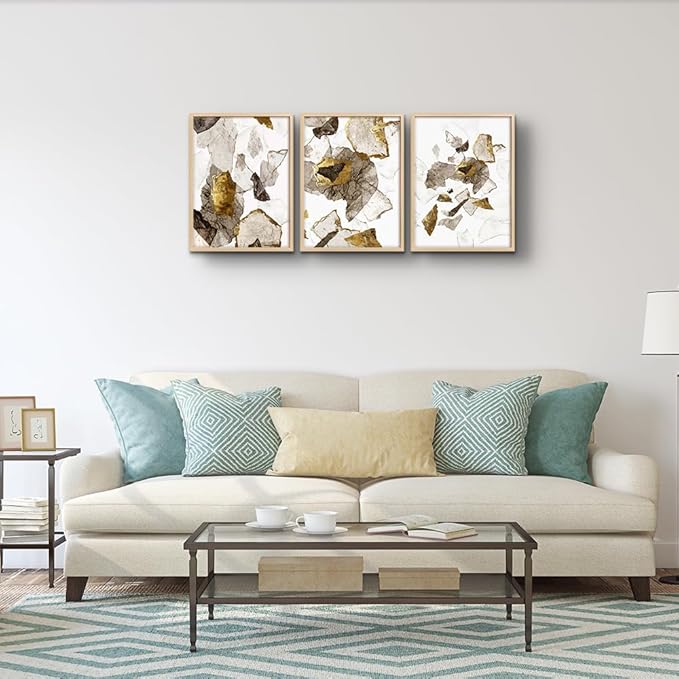 Framed Wall Art For Living Room Family Wall Decor For Bedroom Fashion Kitchen Wall Pictures Artwork Office Decor Print Abstract Painting Modern Bathroom Home Decorations (Natural Wood Framed)