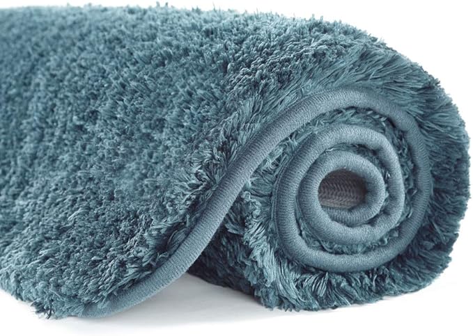Suchtale Large Bathroom Rug Extra Soft and Absorbent Shaggy Bathroom Mat (24 x 40, Slate) Machine Washable Microfiber Bath Mat for Bathroom, Non Slip Bath Mat, Luxury Bathroom Floor Mats Rubber Back
