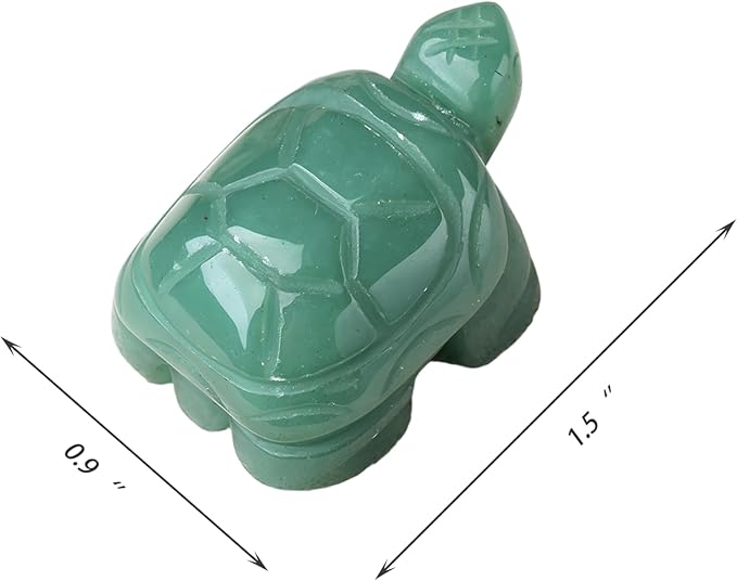 Sea Turtle Gifts for Grandma, Birthday Graduation Gifts, Crystal Turtle Gift Set Emotional Support Stone Crystal with Love Card for Grandma, Long Distance Comfort Family Bonding-Aventurine