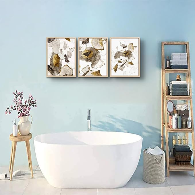 Framed Wall Art For Living Room Family Wall Decor For Bedroom Fashion Kitchen Wall Pictures Artwork Office Decor Print Abstract Painting Modern Bathroom Home Decorations (Natural Wood Framed)