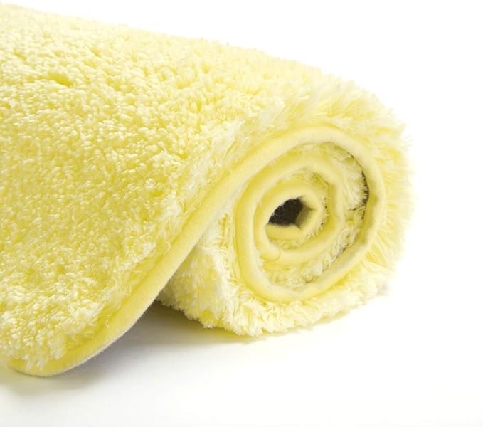 Suchtale Extra Soft & Absorbent Shaggy Bath Mat (24 x 60, Yellow) - Machine Washable Microfiber, Non Slip, Luxury Floor Mat