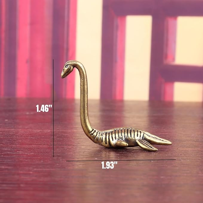 Brass Animals Figurine Decorative,Solid Copper Decorations,Metal Statue,Solid Brass Loch Ness Monster Figurine-Miniature Vintage Decor Ornament,Miniature Chicken Statues for Home Decor