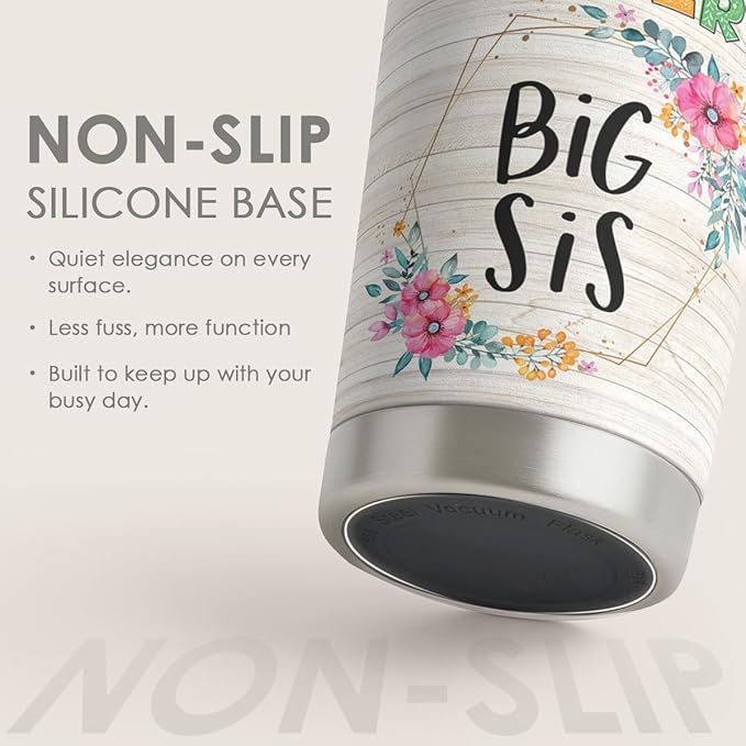 SANDJEST Sister Gifts - Sister Stainless Steel 20oz Tumbler, Insulated Travel Mug, Gifts for Birthday, Christmas, Women, Girls, Best Friends