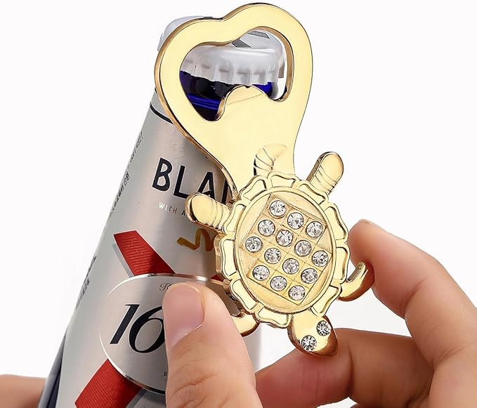 12PCS Nautical Keepsake Bottle Openers Hawaiian-Summer Beach Pool Party-Decor Nautical Wedding Birthday Beach Bridal Shower Favors Gender Reavel Party Gift for Guest (12,turtle)