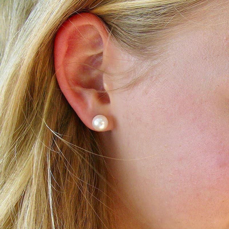 College Graduation Gifts for Her, 8mm Genuine Pearl Earrings with Sterling Silver Post, Inspirational High School 2025 Graduation Gifts for Best Friend, Sister, Daughter - Image 3