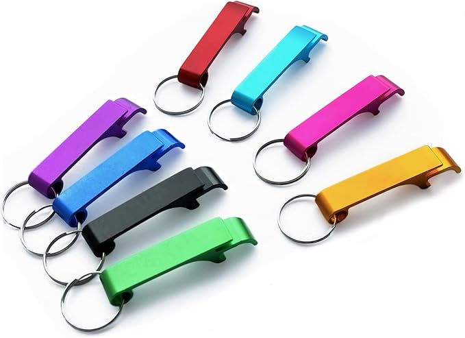 50pcs Personalized Wedding Favors Bottle Opener with Logo Text for Men Women, Wedding Favors For Guests Bulk,Engraved Aluminum Keychain Party Holiday Father's Day Graduation Favors