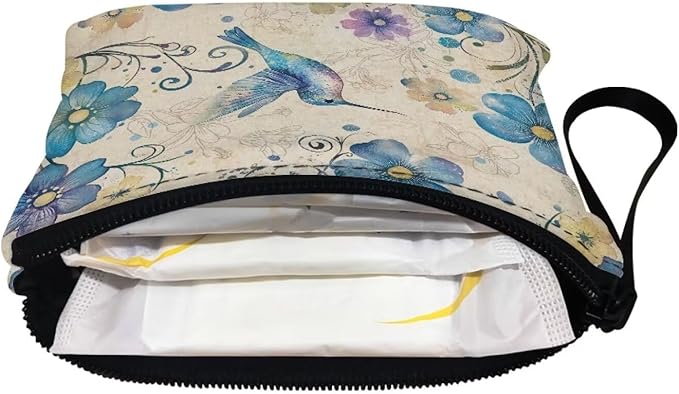 Dolyues Hummingbird Change Purses With Zipper Blue Zipper Coin Purse Womens Wallets And Change Purses Fashion Money Pouch For Women