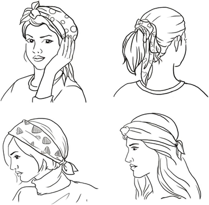 Women's Fashion Silk Scarf Square Satin Headscarf Neck Scarf Head Hair Wraps