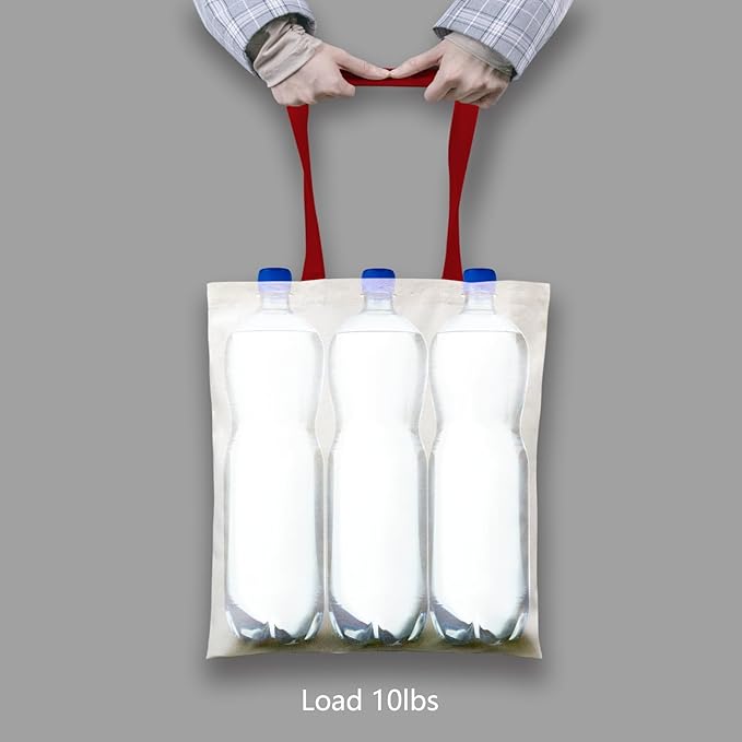 TOPDesign 24-Pack Economical 16"x15" Cotton Tote Bag, Lightweight Medium Reusable Grocery Shopping Cloth Bags, Suitable for DIY, Advertising, Promotion, Gift, Activity