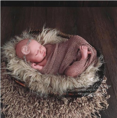 D&J DON&JUDY Hand Crochet Round Blanket with Fringe Newborn Photography Props - Image 4