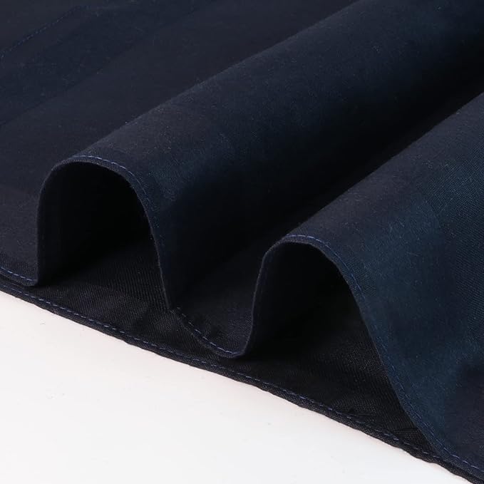 HOULIFE Men's Cotton Handkerchiefs, Solid Color 60S Soft Cotton Hankies for Men Women 6/12PCS 15.7"×15.7"