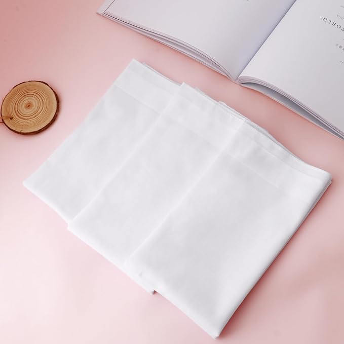 HOULIFE 100% Cotton Unisex Handkerchiefs, Solid Stripe Handkerchiefs for Men & Women Soft Cotton Hankies 15.7x15.7 ”