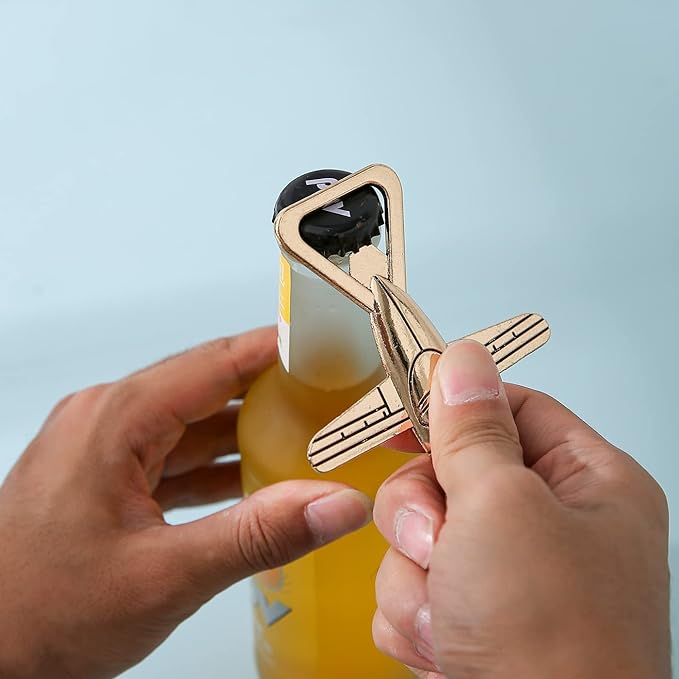 24 pcs Airplane Beer Bottle Opener Party Favor for Guests,Let the Adventure Begin Bottle Openers for Travel Theme Wedding Favor,Baby Shower Favor,Bridal Shower Party Favors