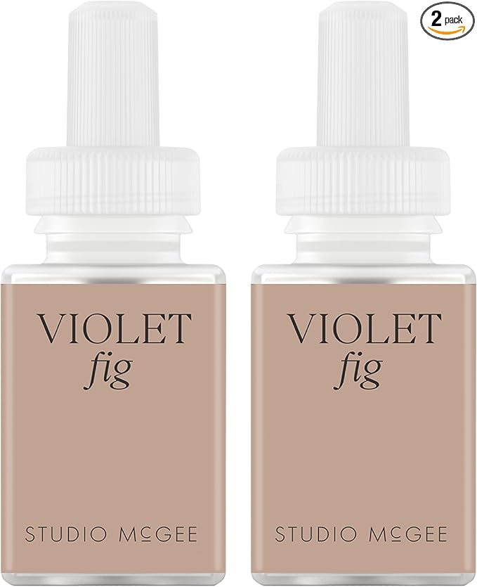 Pura x Studio McGee Home Scent Refill - Smart Air Diffuser - Up to 120-Hours of Luxury Fragrance per Refill - Home Essential - Clean & Safe Diffuser Fragrance - 2 Pack, Violet Fig