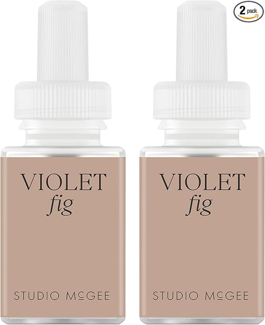 Pura x Studio McGee Home Scent Refill - Smart Air Diffuser - Up to 120-Hours of Luxury Fragrance per Refill - Home Essential - Clean & Safe Diffuser Fragrance - 2 Pack, Violet Fig