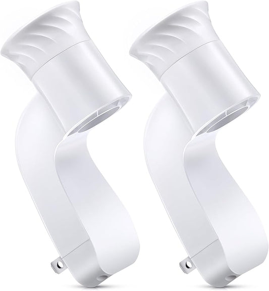 2 Pack Wall Fragrance Plug in Compatible with Bath and Body Works WallFlower Fragrances, ETL Certified, Rotatable, Precise Scent Control Fragrance Diffuser Plug for Home, Office (White)