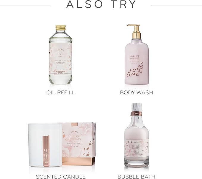 Thymes Home Fragrance Mist – Room Air Fresheners for Home Long Lasting – Air Freshener Spray – Premium Home Fragrance – Floral Notes of Gardenia, Lush Rose, & Fresh Jasmine (Goldleaf Gardenia, 3 oz)